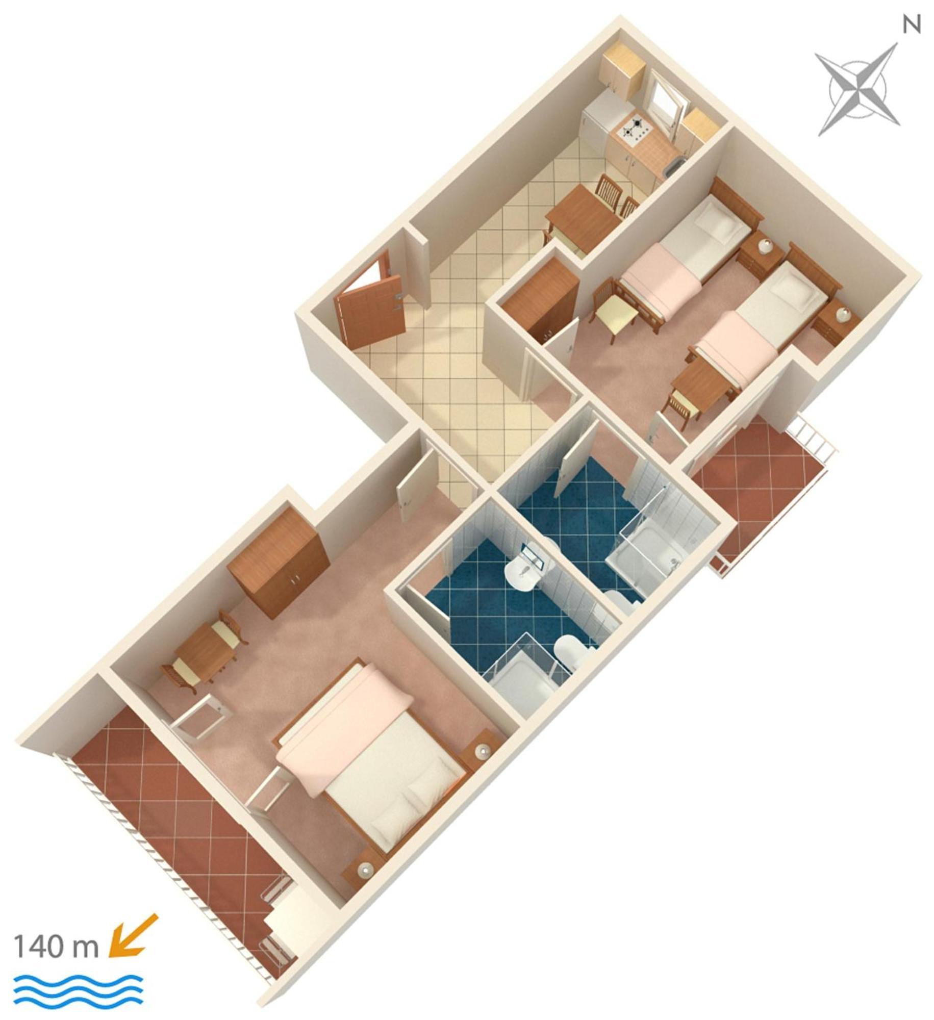 Apartments And Rooms By The Sea Brela, Makarska - 2752 المظهر الخارجي الصورة